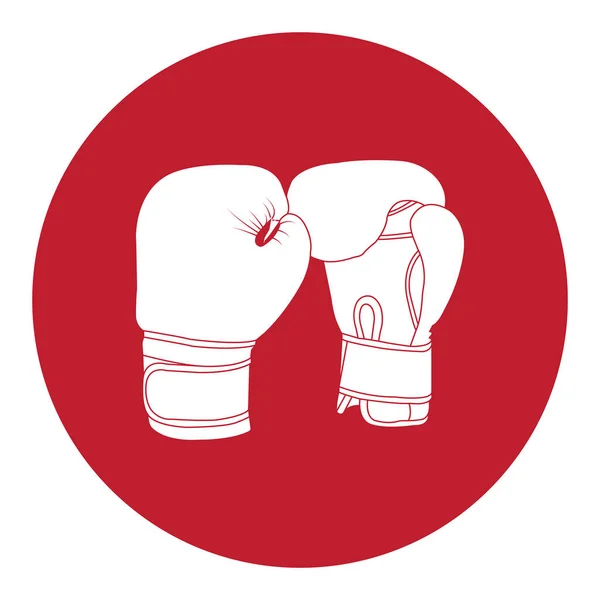 Guantes Boxeo Icono Vector Ilustración Logo Diseño — Archivo Imágenes Vectoriales