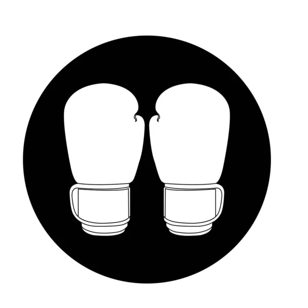 Guanti Boxe Icona Vettoriale Illustrazione Logo Design — Vettoriale Stock