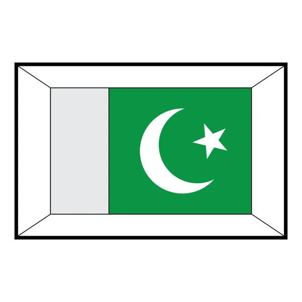 Pakistan Bayrak Ikonu Vektör Illüstrasyon Sembolü Tasarımı — Stok Vektör