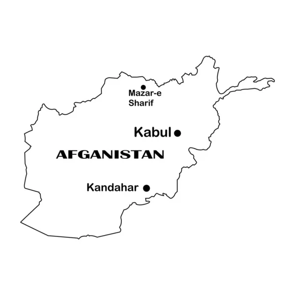 Αφγανιστάν Χάρτη Εικονίδιο Διάνυσμα Εικονογράφηση Σύμβολο Σχεδιασμός — Διανυσματικό Αρχείο