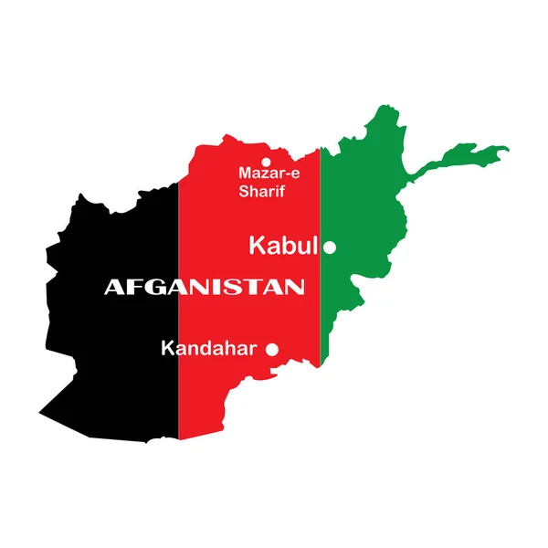 Afganistán Mapa Icono Vector Ilustración Símbolo Diseño — Vector de stock