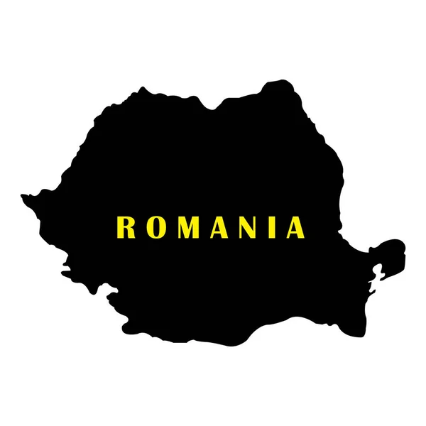 Roumanie Icône Carte Vectoriel Illustration Symbole Conception — Image vectorielle