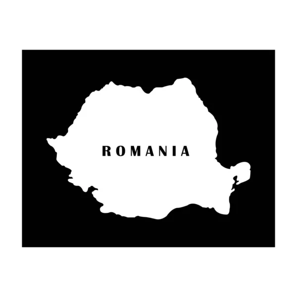 Romênia Mapa Ícone Vetor Ilustração Símbolo Design —  Vetores de Stock