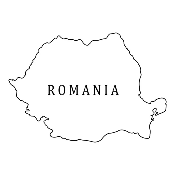 Romênia Mapa Ícone Vetor Ilustração Símbolo Design —  Vetores de Stock