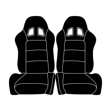 Otomobil koltuğu ikonu vektör illüstrasyon tasarımı