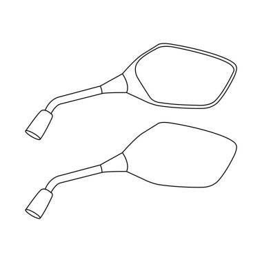 Motosiklet aynası ikonu vektör illüstrasyon sembolü tasarımı