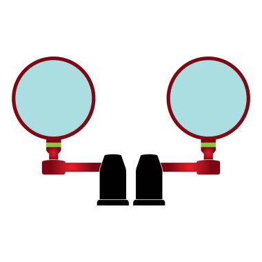 Motosiklet aynası ikonu vektör illüstrasyon sembolü tasarımı