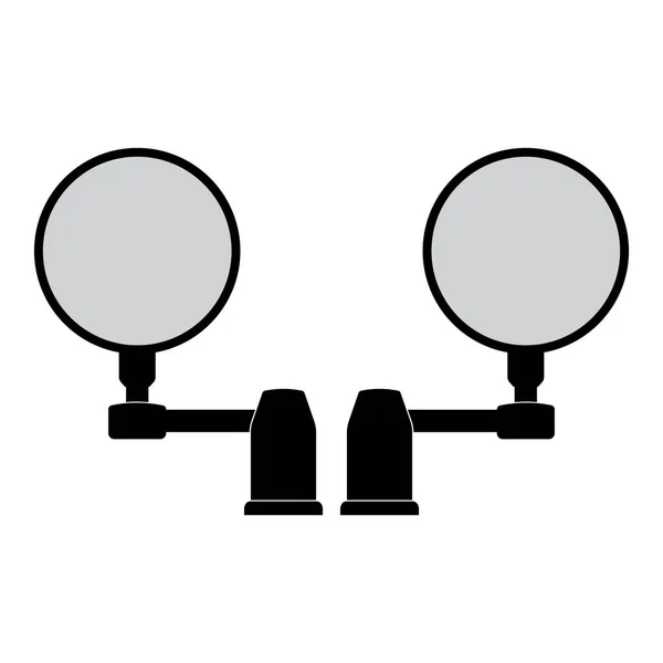 Motorrad Spiegel Symbol Vektor Illustration Symbol Design — Stockvektor