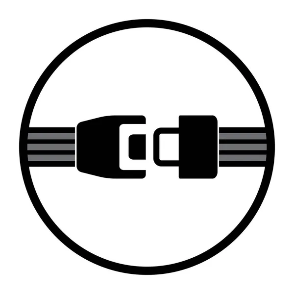 Seat Belt Icon Vector Illustration Symbol Design — Vetor de Stock