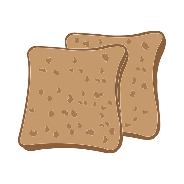 Ekmek Simgesi Vektör Illüstrasyon Şablonu Tasarımı — Stok Vektör