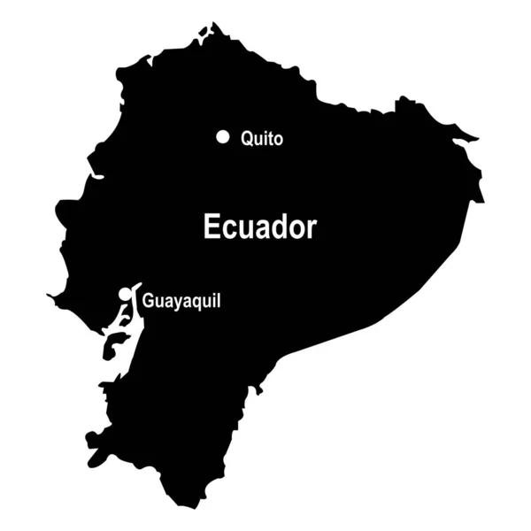 Ecuador Mapa Icono Vector Ilustración Símbolo Diseño — Vector de stock