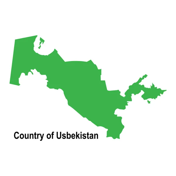 Usbekistán Mapa Icono Vector Ilustración Símbolo Diseño — Vector de stock