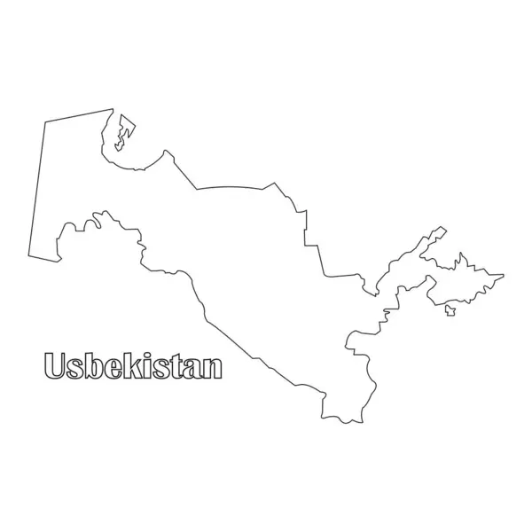 Usbekistan Χάρτη Εικονίδιο Διάνυσμα Εικονογράφηση Σύμβολο Σχεδιασμό — Διανυσματικό Αρχείο