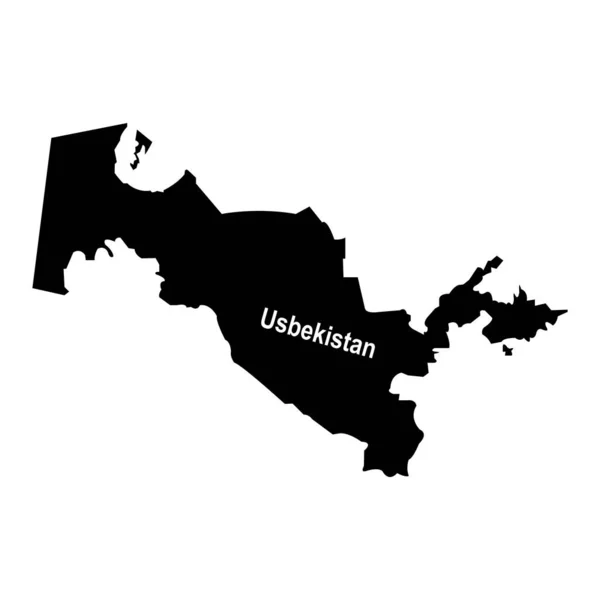 Usbekistán Mapa Icono Vector Ilustración Símbolo Diseño — Vector de stock