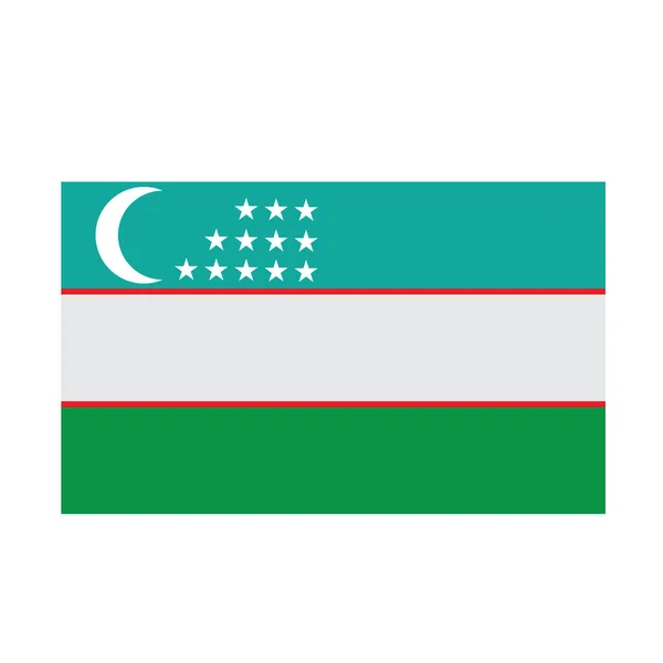 Usbequistão Bandeira Ícone Vetor Ilustração Símbolo Design — Vetor de Stock
