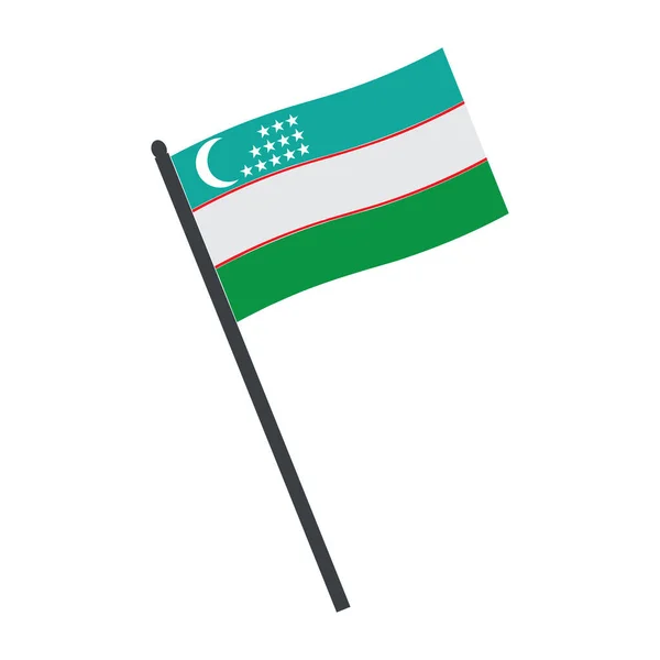 Usbekistan Flagge Symbol Vektor Illustration Symbol Design — Stockvektor
