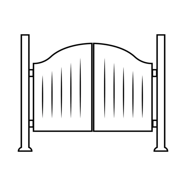 Salón Icono Puerta Vector Ilustración Símbolo Diseño — Vector de stock
