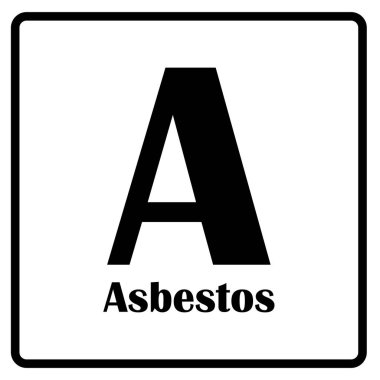 Asbest element simgesi vektör illüstrasyon sembolü tasarımı