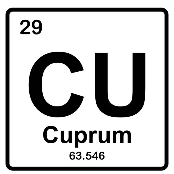 Cuprum Element Icon Vector Illustration Template Symbol — 图库矢量图片