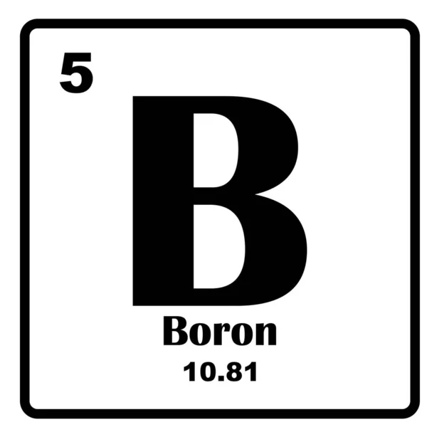 Periodical Boron Element Icon Vector Illustration Symbol Design — Vetor de Stock