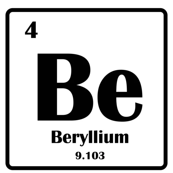 Beryllium Element Icon Vector Illustration Template Symbol — Vetor de Stock