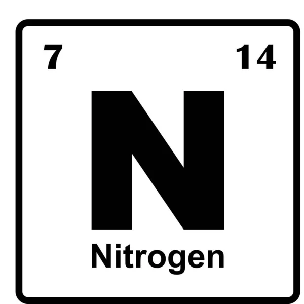 Periodical Nitrogen Element Icon Vector Illustration Symbol Design — Stok Vektör