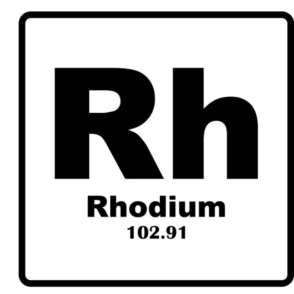 Periodical Rhodium Element Icon Vector Illustration Symbol Design — Vetor de Stock