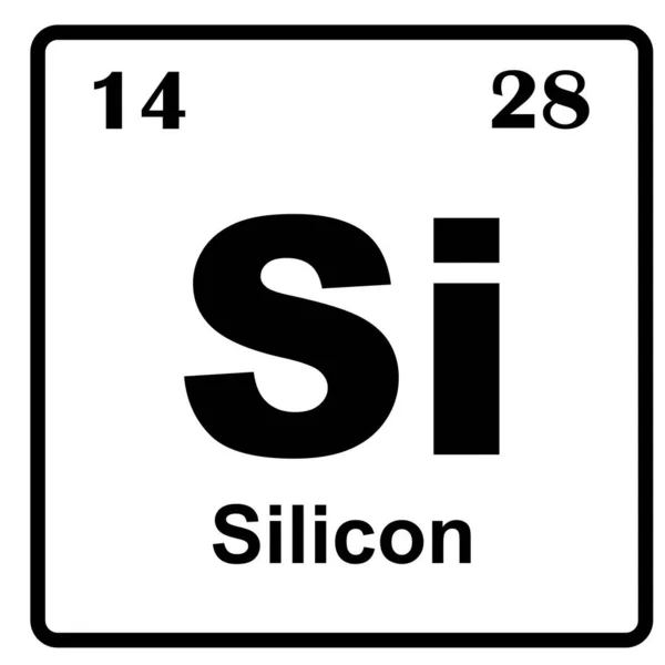 Periodical Silicon Element Icon Vector Illustration Symbol Design — Image vectorielle