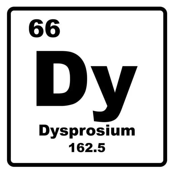 Σύμβολο Προτύπου Εικονογράφησης Διανύσματος Στοιχείου Dysprosium — Διανυσματικό Αρχείο