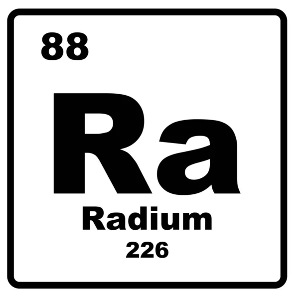 Radiumelement Ikon Vektor Illustration Mall Symbol — Stock vektor