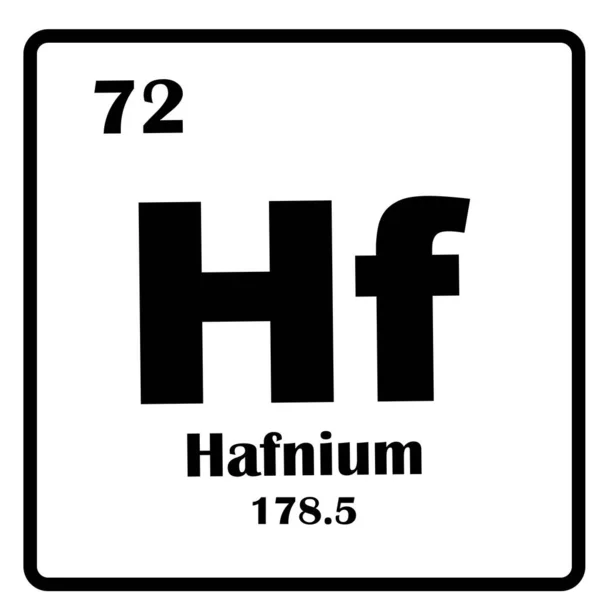 Elemento Hafnio Química Icono Vector Ilustración Símbolo Diseño — Vector de stock