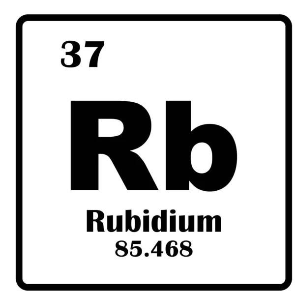 Rubidium Elemento Ícone Vetor Ilustração Símbolo Design — Vetor de Stock