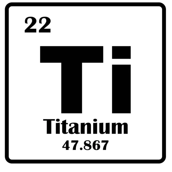 Titanium Element Εικονίδιο Διάνυσμα Εικονογράφηση Σύμβολο Σχεδιασμός — Διανυσματικό Αρχείο