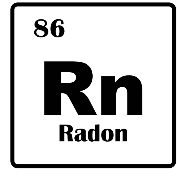 Radon Elemento Ícone Vetor Ilustração Símbolo Design — Vetor de Stock