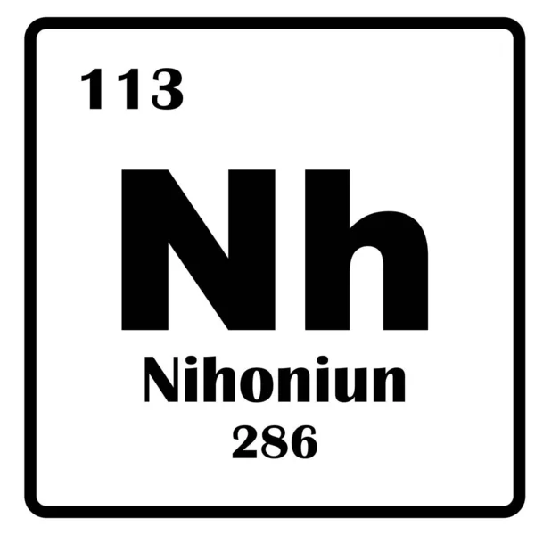 Nihonium Element 아이콘 디자인 — 스톡 벡터