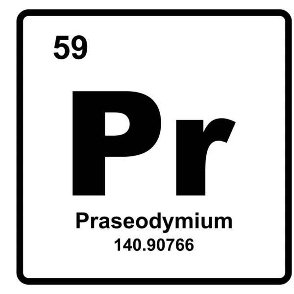 Praseodymium元素图标矢量图形符号设计 — 图库矢量图片