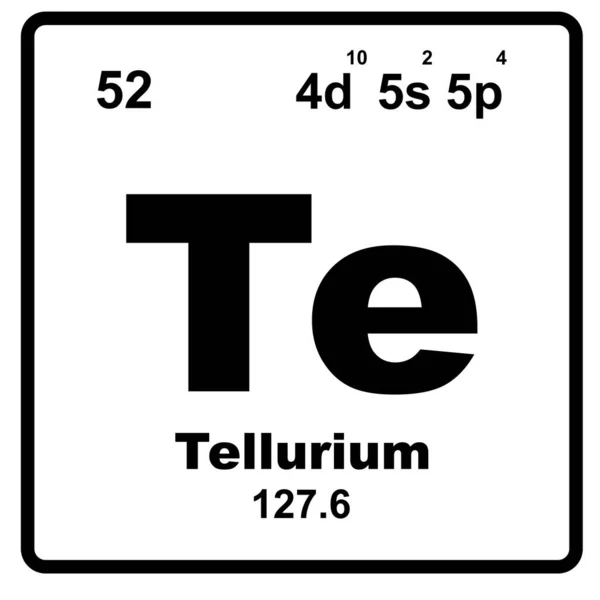 Tellurium Element Ikona Wektor Ilustracja Symbol Projekt — Wektor stockowy
