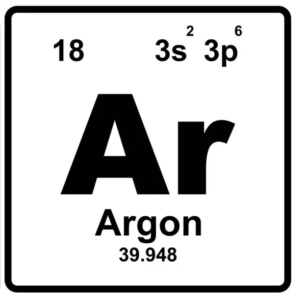 Argon Elemento Ícone Vetor Ilustração Símbolo Design — Vetor de Stock