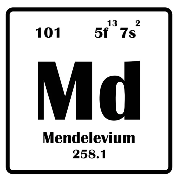 Element Mendelevium Symbol Vektor Illustration Symboldesign — Stockvektor