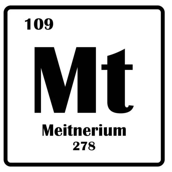 Elemento Ícone Meitnerium Desenho Símbolo Ilustração Vetorial — Vetor de Stock