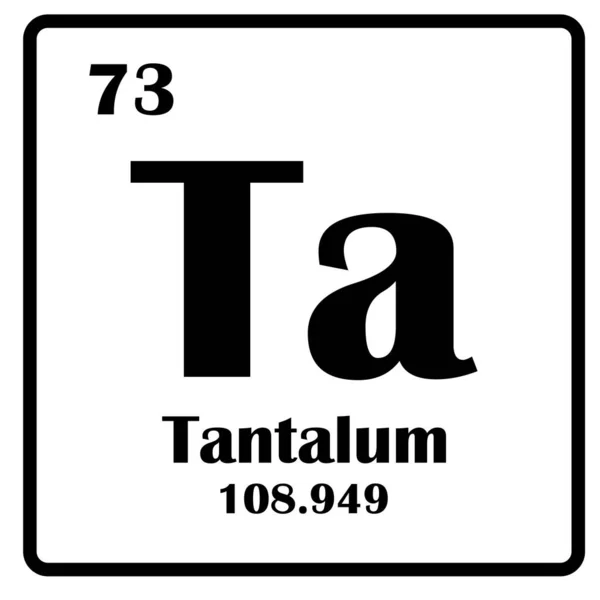 Ατομικό Εικονίδιο Tantalum Σχεδιασμός Συμβόλων Διανυσματικής Απεικόνισης — Διανυσματικό Αρχείο