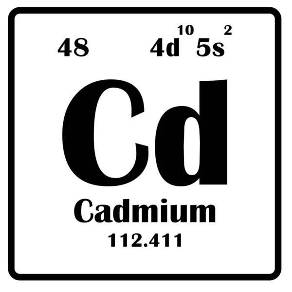 Element Kadmium Ikon Vektor Illustration Symbol Design — Stock vektor