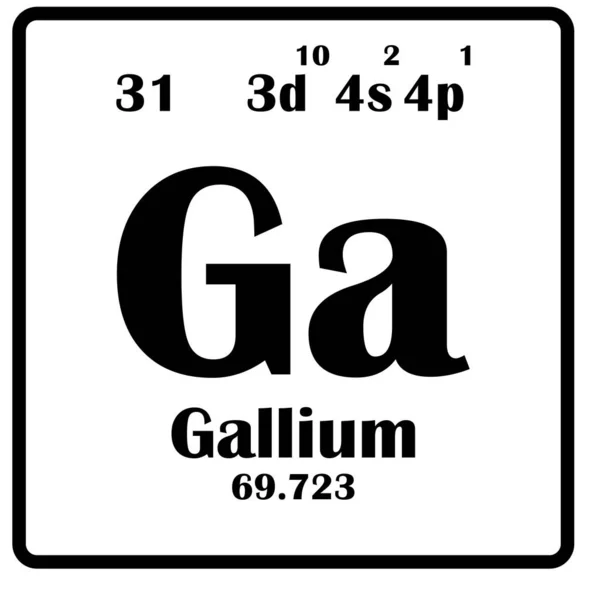 Element Gallium Symbol Vektor Illustration Symboldesign — Stockvektor