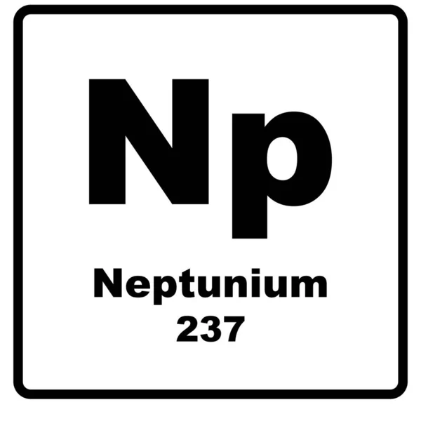 Neptunium Symbol Symbol Vektor Illustration Vorlage Design — Stockvektor