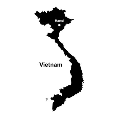 VIETNAM harita ikonu vektör illüstrasyon sembolü tasarımı