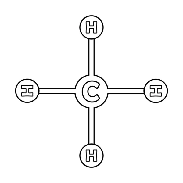 甲烷分子图标矢量符号设计 — 图库矢量图片