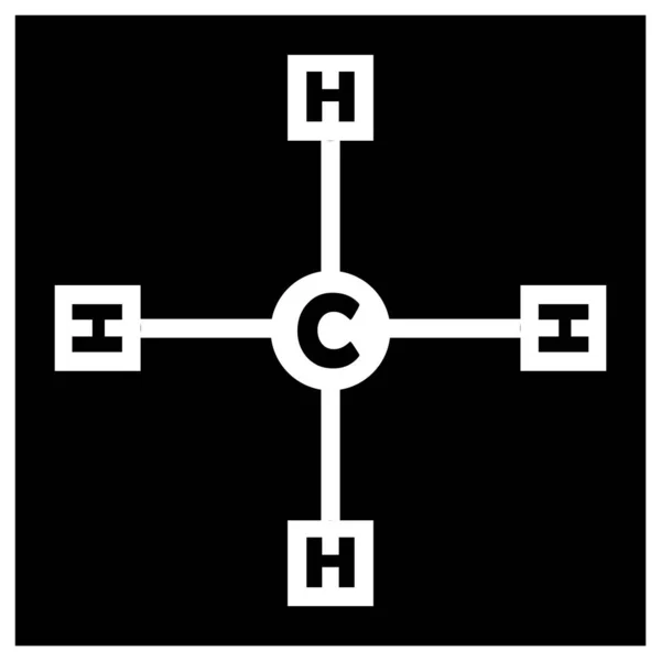 Diseño Símbolo Ilustración Vector Icono Molécula Metano — Archivo Imágenes Vectoriales