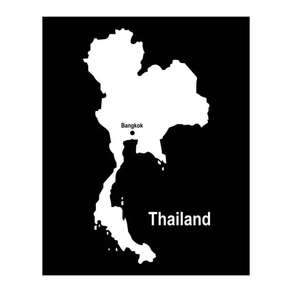 Thailandia Mappa Icona Vettoriale Illustrazione Simbolo Design — Vettoriale Stock