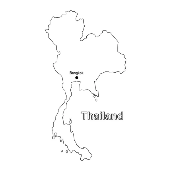 Thailandia Mappa Icona Vettoriale Illustrazione Simbolo Design — Vettoriale Stock