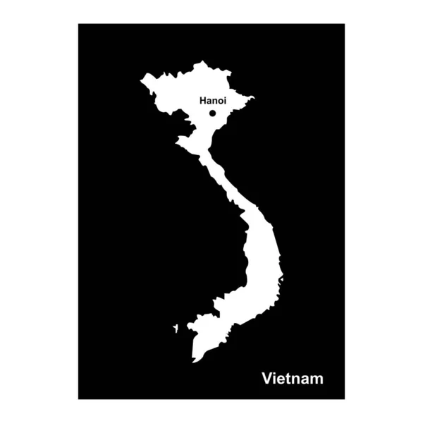 ベトナム地図アイコンベクトルイラストシンボルデザイン — ストックベクタ